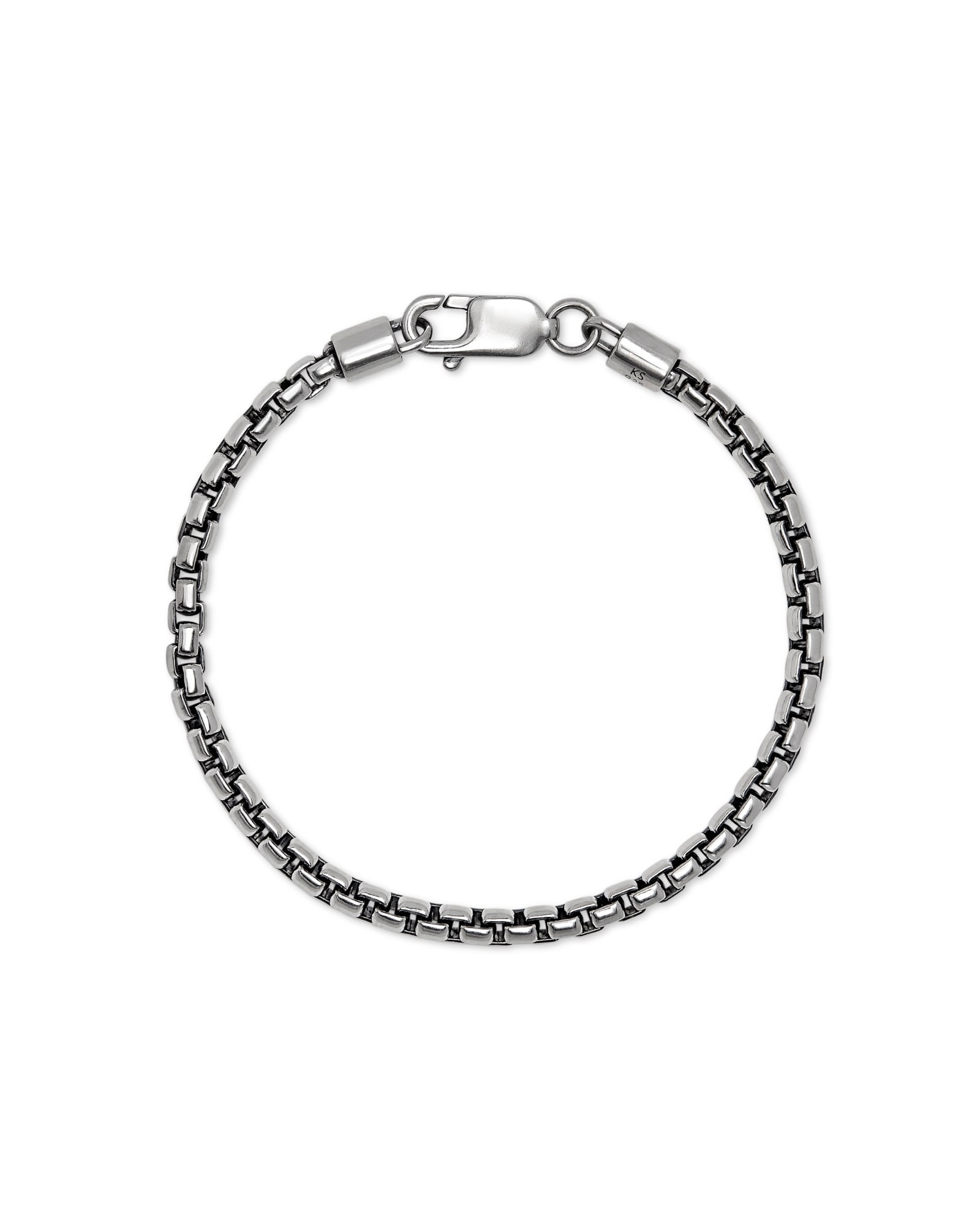 Photos - Bracelet KENDRA SCOTT Beck Round Box Chain  in Oxidized Sterling Silver | M 